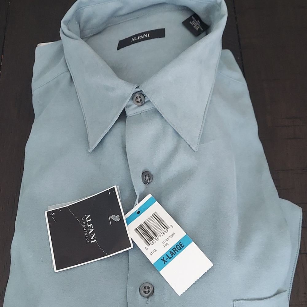 Mens Alfani long sleeved "sueded" -XL